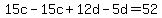 15c-15c%2B12d-5d=52