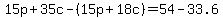 15p%2B35c-%2815p%2B18c%29=54-33.6