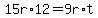 15r%2A12=9r%2At