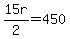 15r%2F2=450