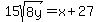 15sqrt%288y%29=x%2B27