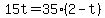 15t=35%282-t%29