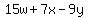 15w%2B7x-9y