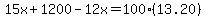 15x%2B1200-12x=100%2813.20%29