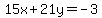 15x%2B21y=-3