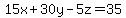 15x%2B30y-5z=35