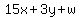 15x%2B3y%2Bw
