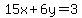 15x%2B6y=3
