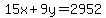 15x%2B9y+=+2952