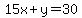15x%2By=30