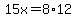 15x=8%2A12