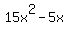 15x%5E2+-+5x