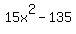 15x%5E2-135