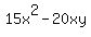 15x%5E2-20xy