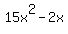 15x%5E2-2x