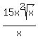 15x%5E2sqrt%28x%29%2Fx