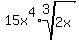 15x%5E4%2Aroot%283%2C+2x%29