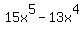 15x%5E5-13x%5E4