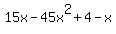 15x-45x%5E2%2B4-x