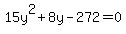 15y%5E2%2B8y-272=0