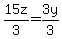15z%2F3+=+3y%2F3