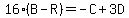 16%28B-R%29=-C%2B3D