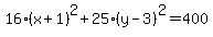 16%28x%2B1%29%5E2%2B25%28y-3%29%5E2=+400