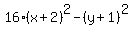 16%28x%2B2%29%5E2-%28y%2B1%29%5E2