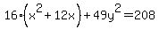16%28x%5E2%2B12x%29%2B49y%5E2+=+208