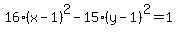 16%28x-1%29%5E2-15%28y-1%29%5E2=1