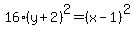 16%28y%2B2%29%5E2=%28x-1%29%5E2