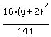 16%28y+%2B+2%29%5E2%2F144