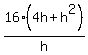 16%2A%284h+%2B+h%5E2%29%2Fh