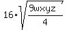 16%2Asqrt%28%289wxyz%29%2F4%29%29