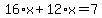 16%2Ax%2B12%2Ax=7