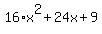 16%2Ax%5E2+%2B+24x+%2B+9
