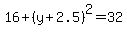 16%2B%28y%2B2.5%29%5E2=32