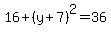 16%2B%28y%2B7%29%5E2=36