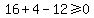 16%2B4-12%3E=0