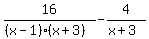 16%2F%28%28x-1%29%28x%2B3%29%29+-+4%2F%28x%2B3%29