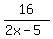 16%2F%282x-5%29