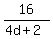 16%2F%284d%2B2%29