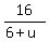 16%2F%286%2Bu%29