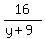 16%2F%28y%2B9%29