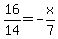 16%2F14+=+-x%2F7