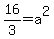 16%2F3=a%5E2
