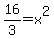 16%2F3=x%5E2