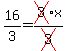 16%2F3+=+cross%283%29x%2Fcross%283%29