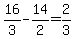 16%2F3+-+14%2F2+=+2%2F3