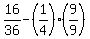 16%2F36+-+%281%2F4%29%2A%289%2F9%29